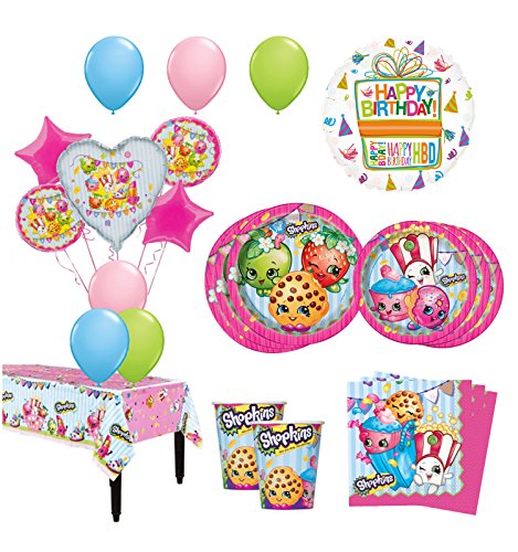 The Ultimate 16 Guest 94pc Shopkins Birthday Party Supplies and Balloon Decoration Kit