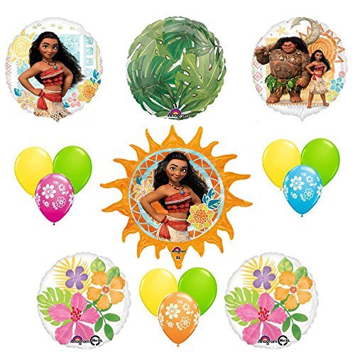 Disney Moana Party Supplies Balloon Decoration Kit with Jumbo Moana Sun Foil