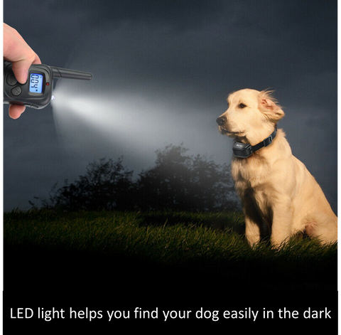 Our remote includes an LED light to help you locate your dog when walking in the dark.  This dog training collar operates in 3 different modes to help control different types of behaviour