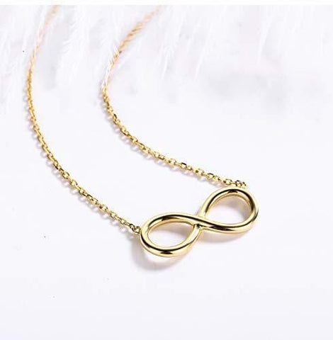 INFINITY LOGO NECKLACE IN 14K YELLOW GOLD