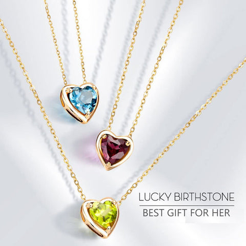 14K Gold Delicate Peridot Heart August Birthstone Pendant Necklace