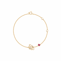 Fanci "Be Bright" Dainty Bee Solid Yellow Gold Bracelet Main