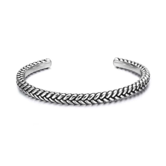 INTREPIDITY 925 Sterling Silver Mens Polished Open Cuff Bracelet – FANCI.ME