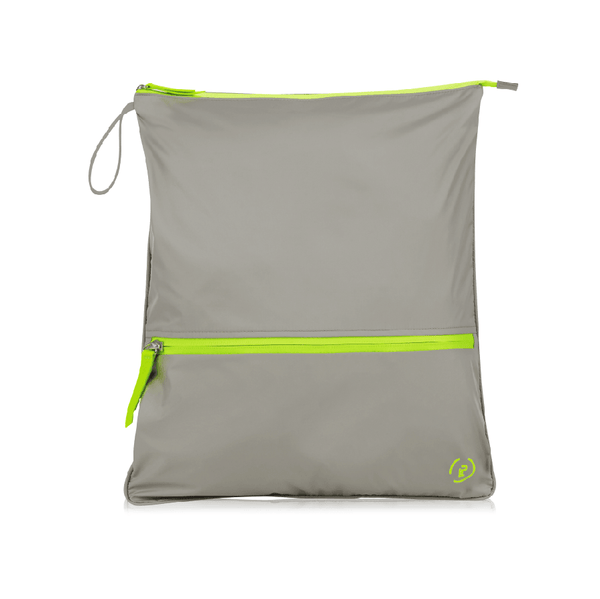 Walnut Neon Green Sweat Bag | Workout Bag - La Pochette