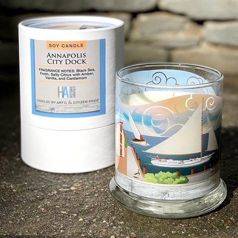 Luxury Soy Candle, Annapolis City Dock Fragrance with Gift Packaging