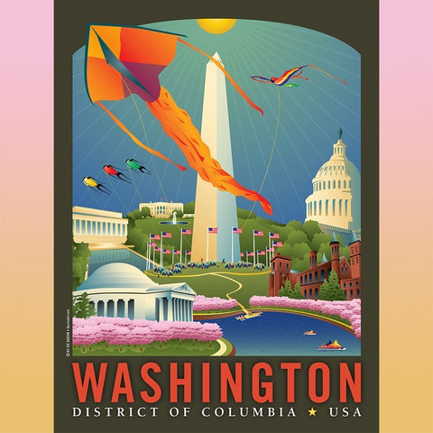 “Washington DC: Springtime” illustrated by MD artist, Joe Barsin