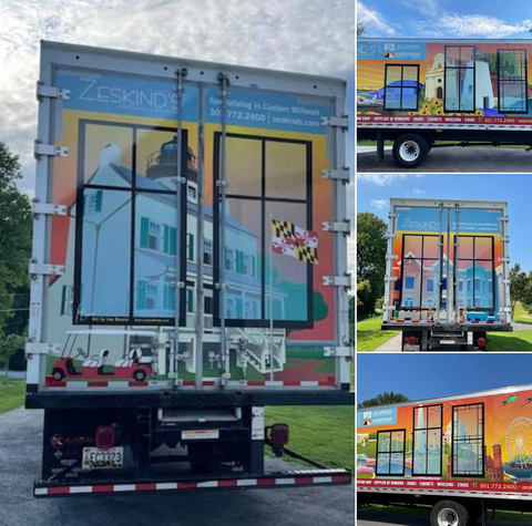 Zeskind's Hardware and Millwork's new truck wraps, Southern Maryland and Washington DC