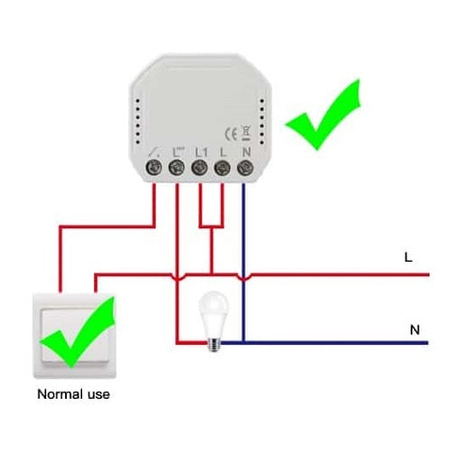 Conexion Modulo Switch Interruptor Inteligente WiFi + RF Compatible con Aplicaciones Smart Life y Tuya Compatible cos asistentes de Voz Amazon Alexa y Google Home, Ferretrónica