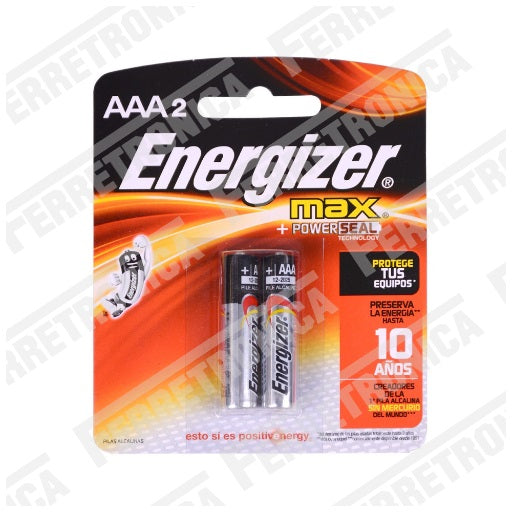 moderadamente Oír de Destructivo Batería AAA 1.5 V Alcalina Energizer (Par)