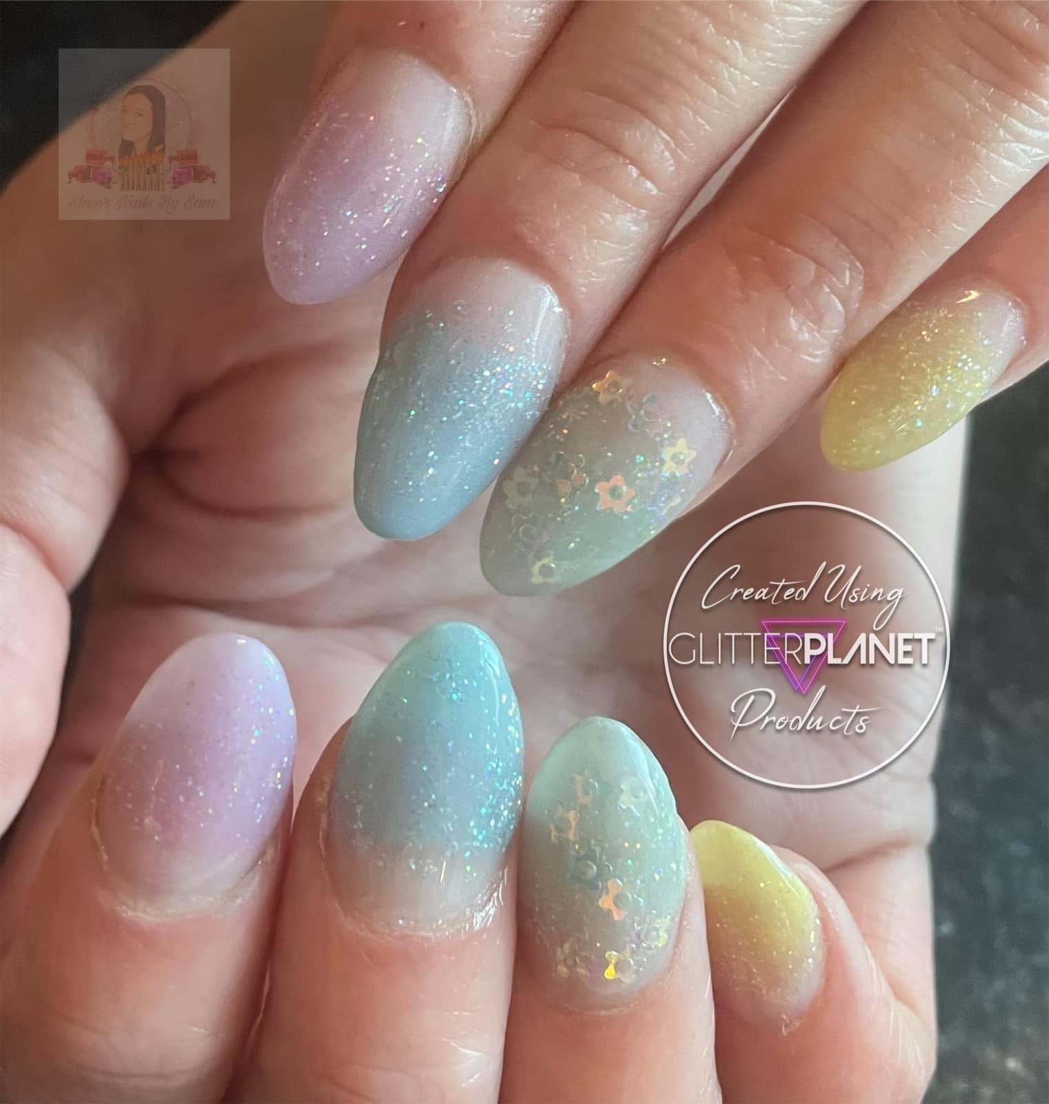 Pastel Coloured Acrylic Collection 8pcs | Glitter Planet