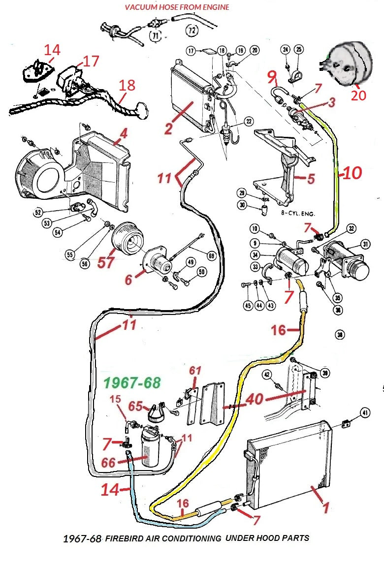 67-69 FIREBIRD AC UNDER HOOD PARTS – Chicago Muscle Car Parts , Inc.