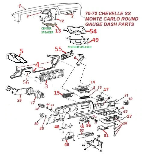 1972 Chevelle Fuse Box Diagram