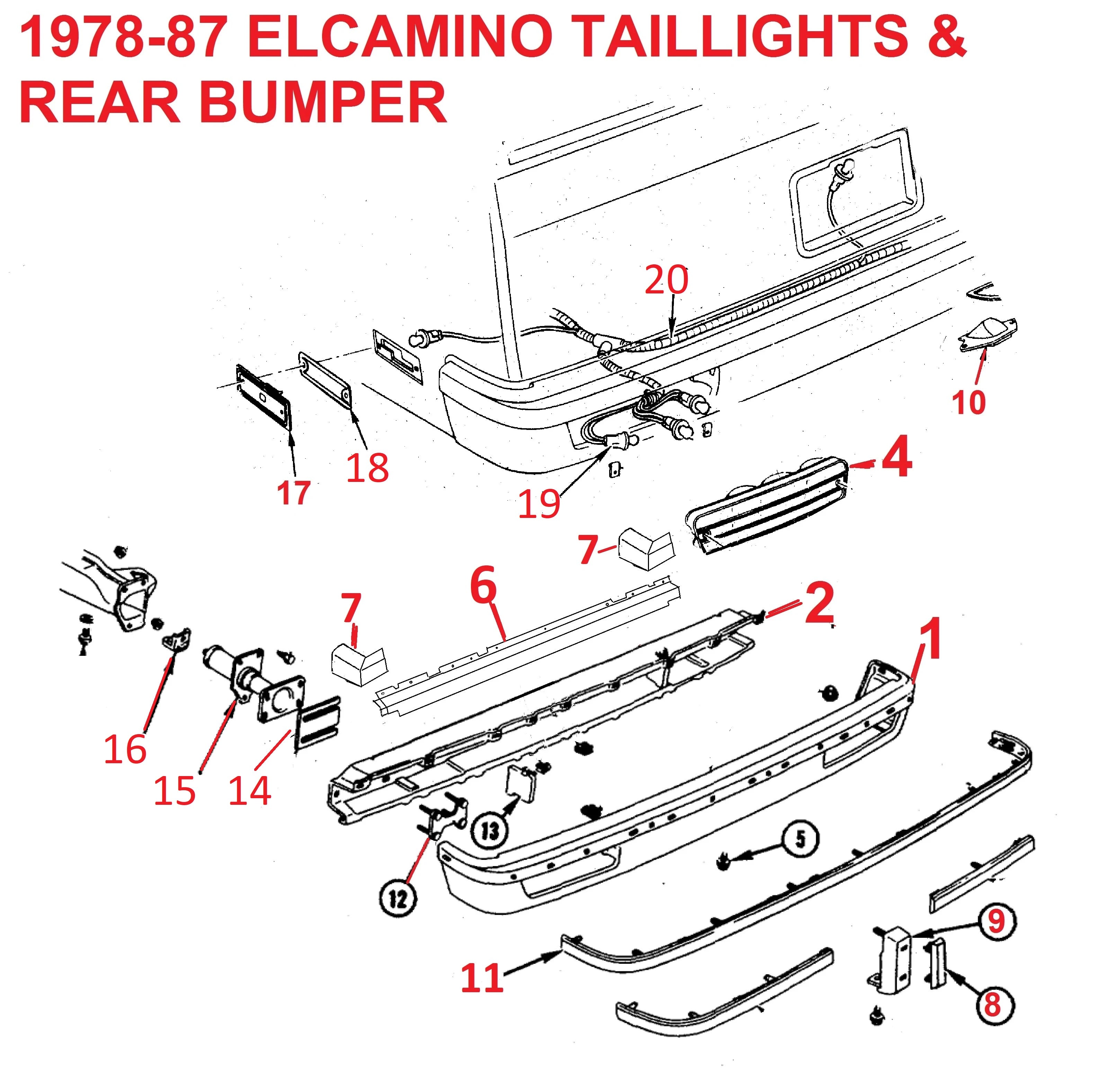 1984 el camino parts