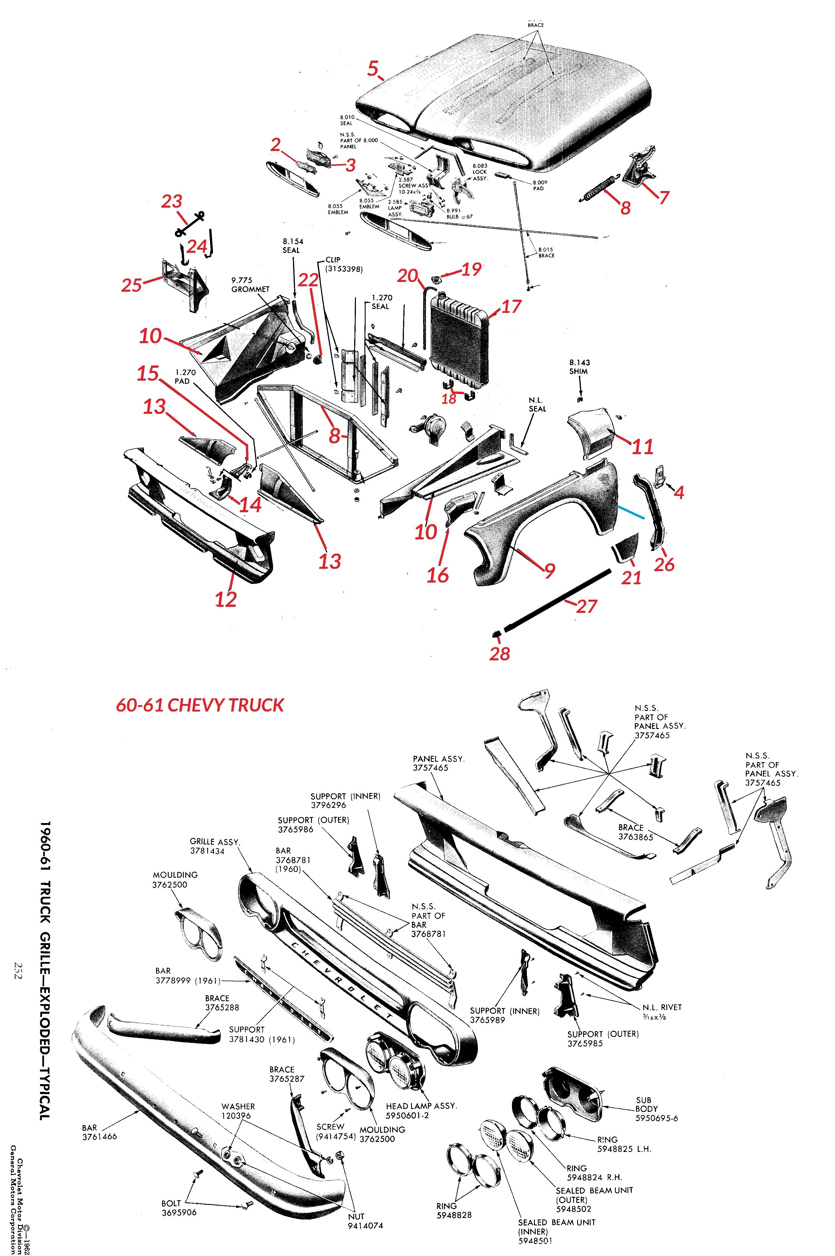 1949 Chevrolet Truck Parts, CX1647