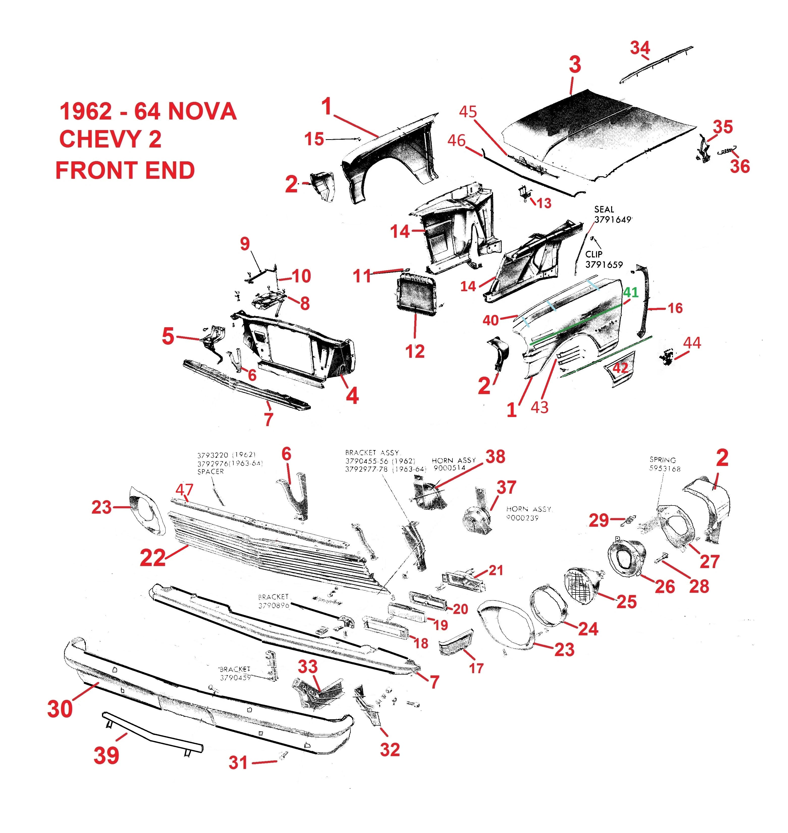 chevy 2 nova parts