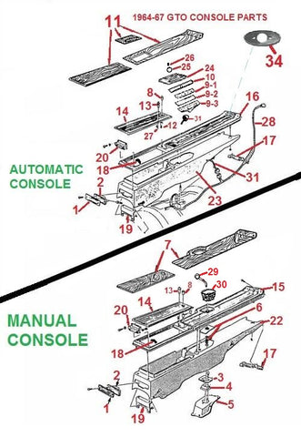 1967GTO - Click on a diagram below to view available parts. – Chicago