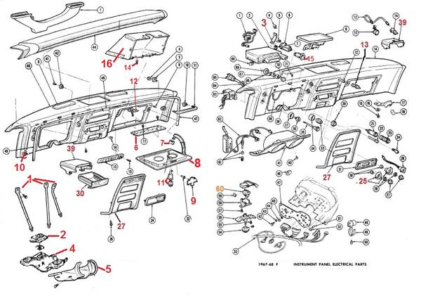 67 68 CAMARO DASH PARTS – Chicago Muscle Car Parts , Inc.