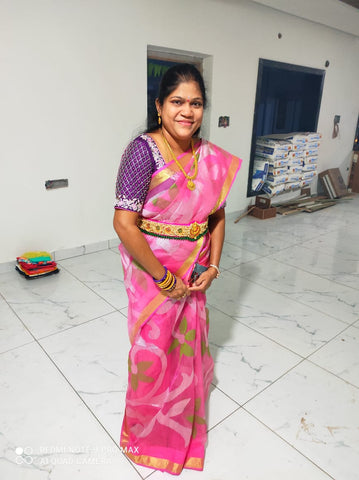 Muslin Jamdani Silk Saree from Bengal Looms India
