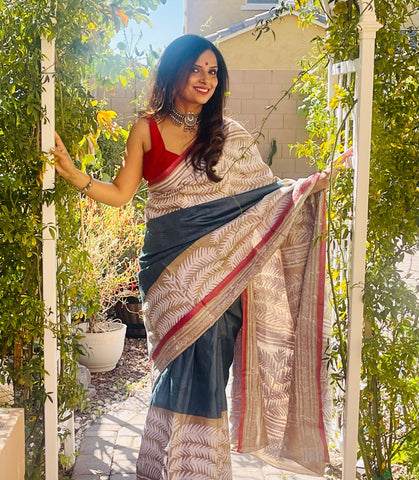 Elegant Colors & Patterns Of Gachi Tussar Kantha Saree