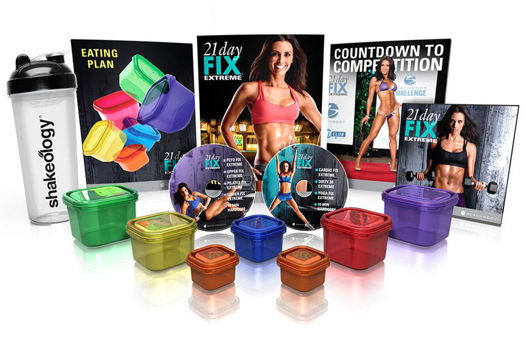 Beachbody 21 Day Fix & 21 Day Fix Extreme - Workout Accessories  + Fitness DVDs Bundle, Body Weight Home Workout Planner & Video Guide, Meal  Plan and Portion Control Containers Included 