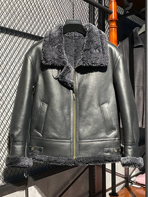 Genuine Leather Coats Real Shearling Liner Fur Coats - Elevate Swag