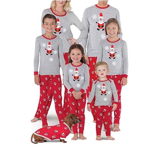 Cartoon Print Striped Family Matching Christmas Pajamas Sets – Elevate Swag