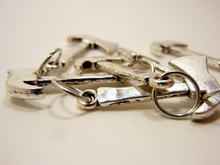 Handmade Silver Metal Stitch Markers ~ Hatchets ~ Set of 6