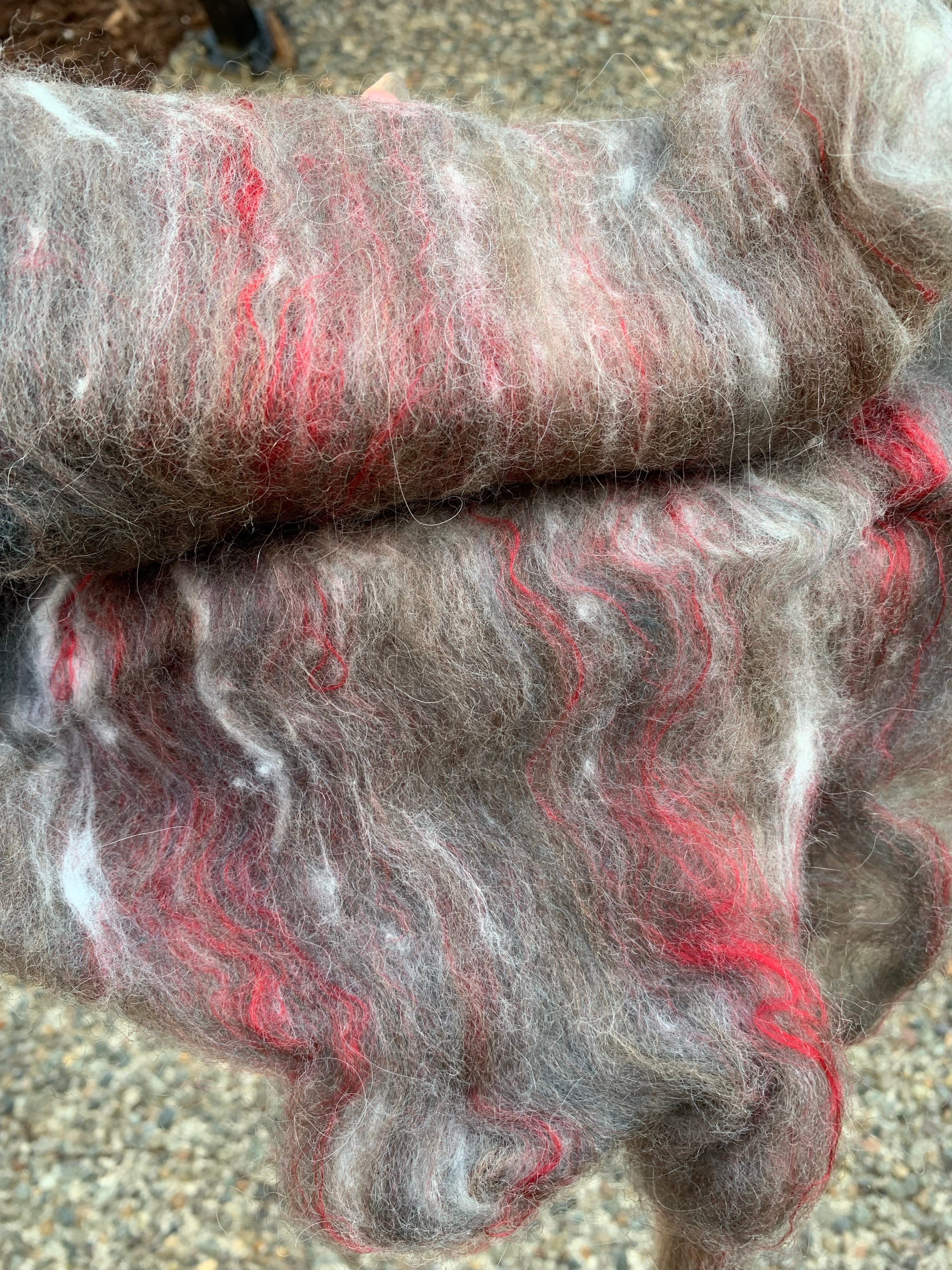 Spinning Fiber: Mars ~ Art Spinning Batt
