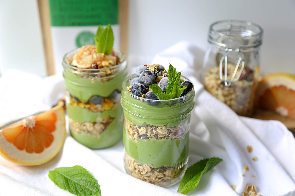 Minty Matcha Coconut Yogurt Parfait Recipe