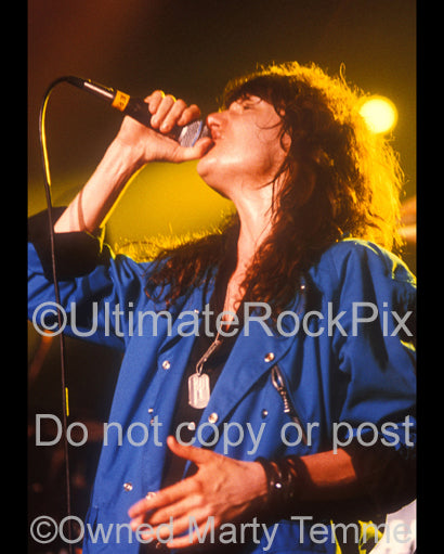 Photos Of Singer Eric Martin Of Mr Big In Concert In 1991 Ultimate Rock Pix