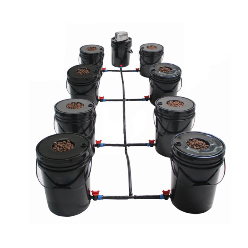 EverGrow 9x DWC 20L Buckets Aerated System Kit For Hydroponic Grow Ten