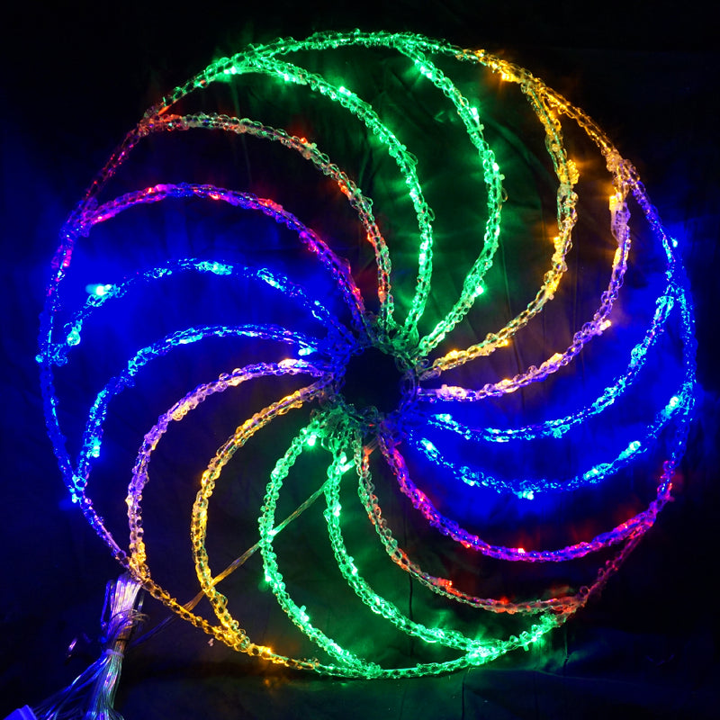 Christmas LED Motif Acrylic Spinning Disc 51x51cm Indoor Outdoor Displ ...