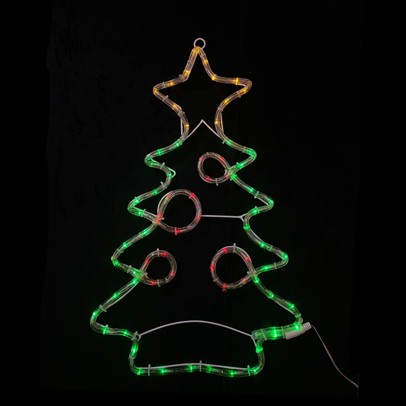 mini christmas tree with solar lights