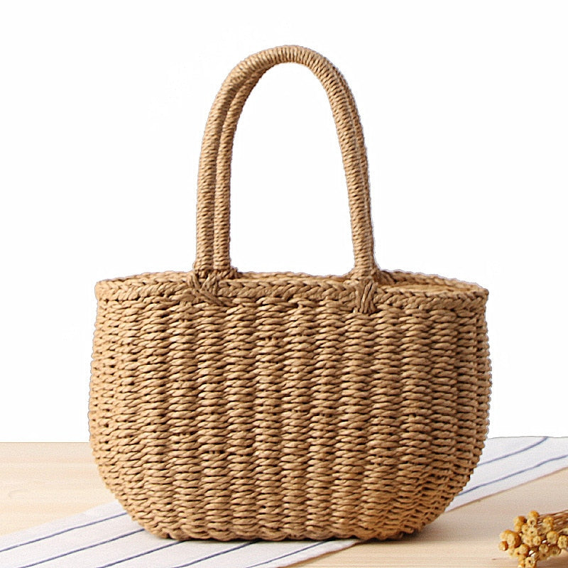 rattan beach bag