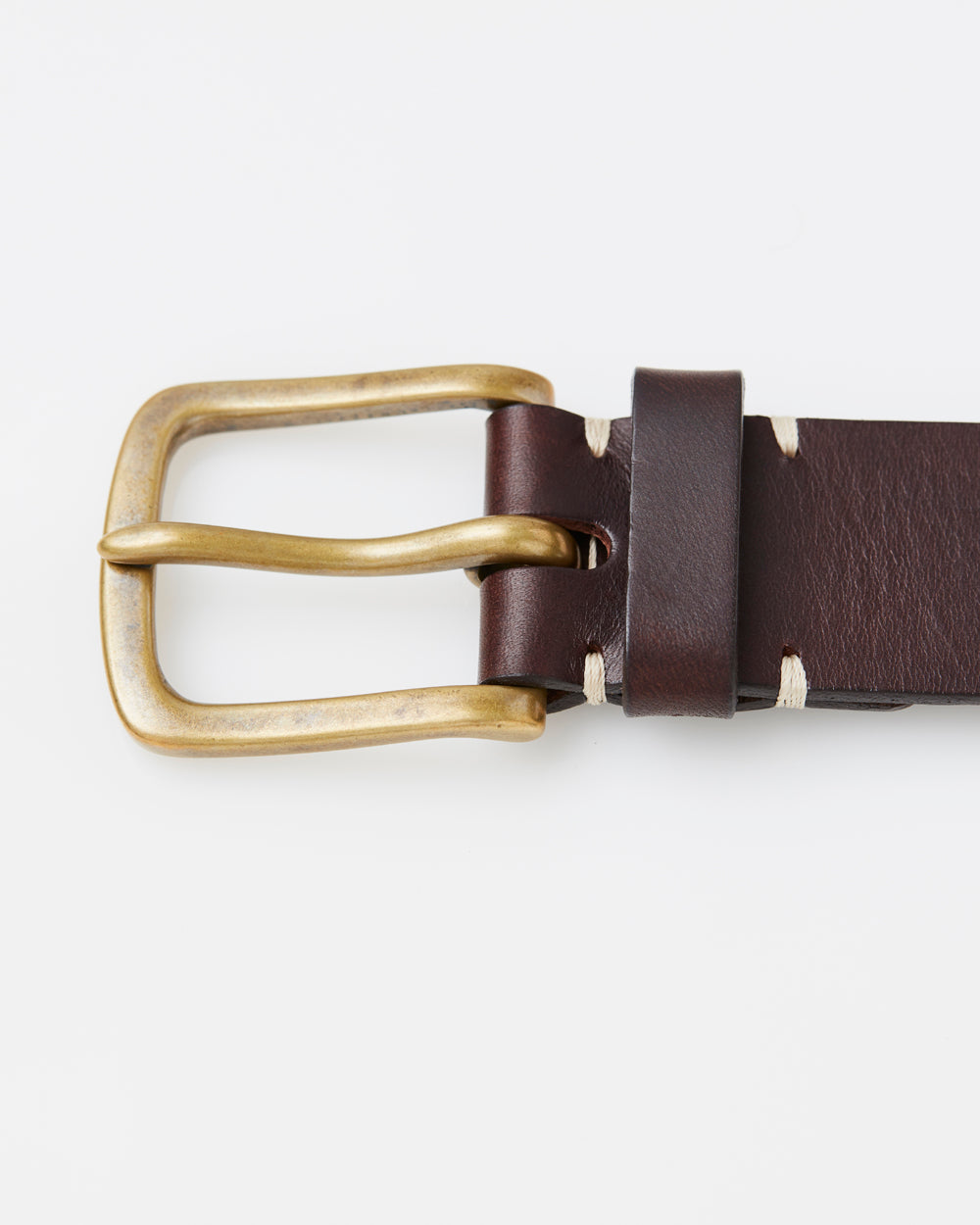 Buy Brown Leather Belt, Brass Roller 2 Inch Buckle
