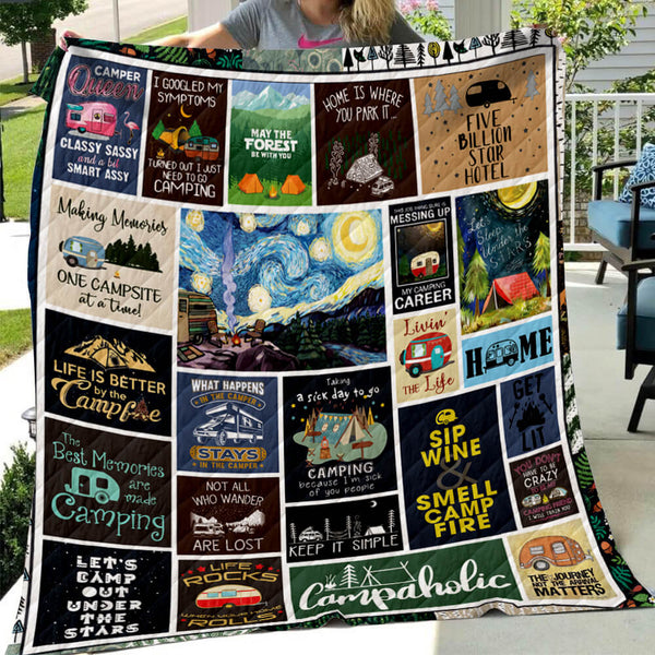 Download Camping Art Quilt - TrendySweety