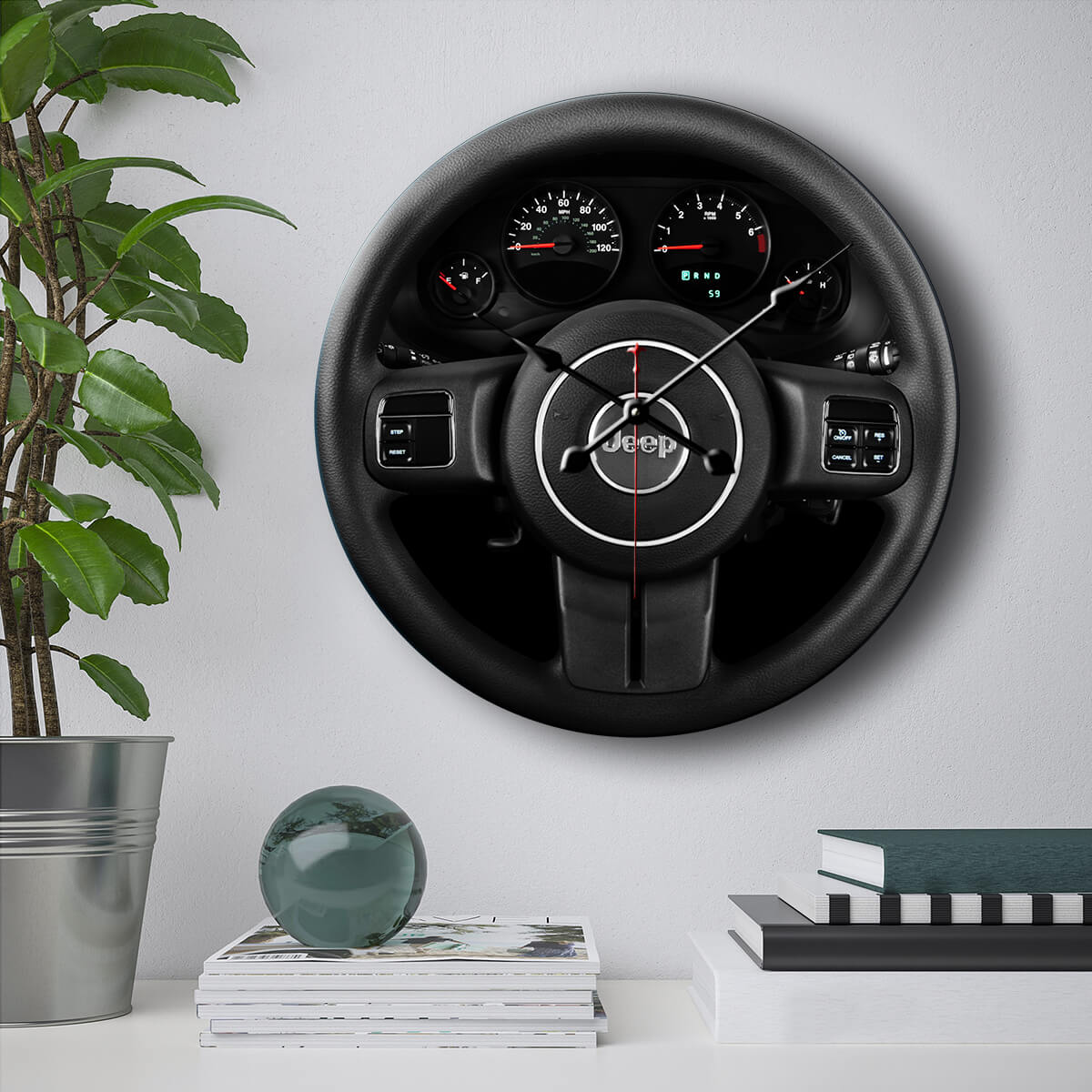 Jeep Steering Wheel Wall Clock - TrendySweety