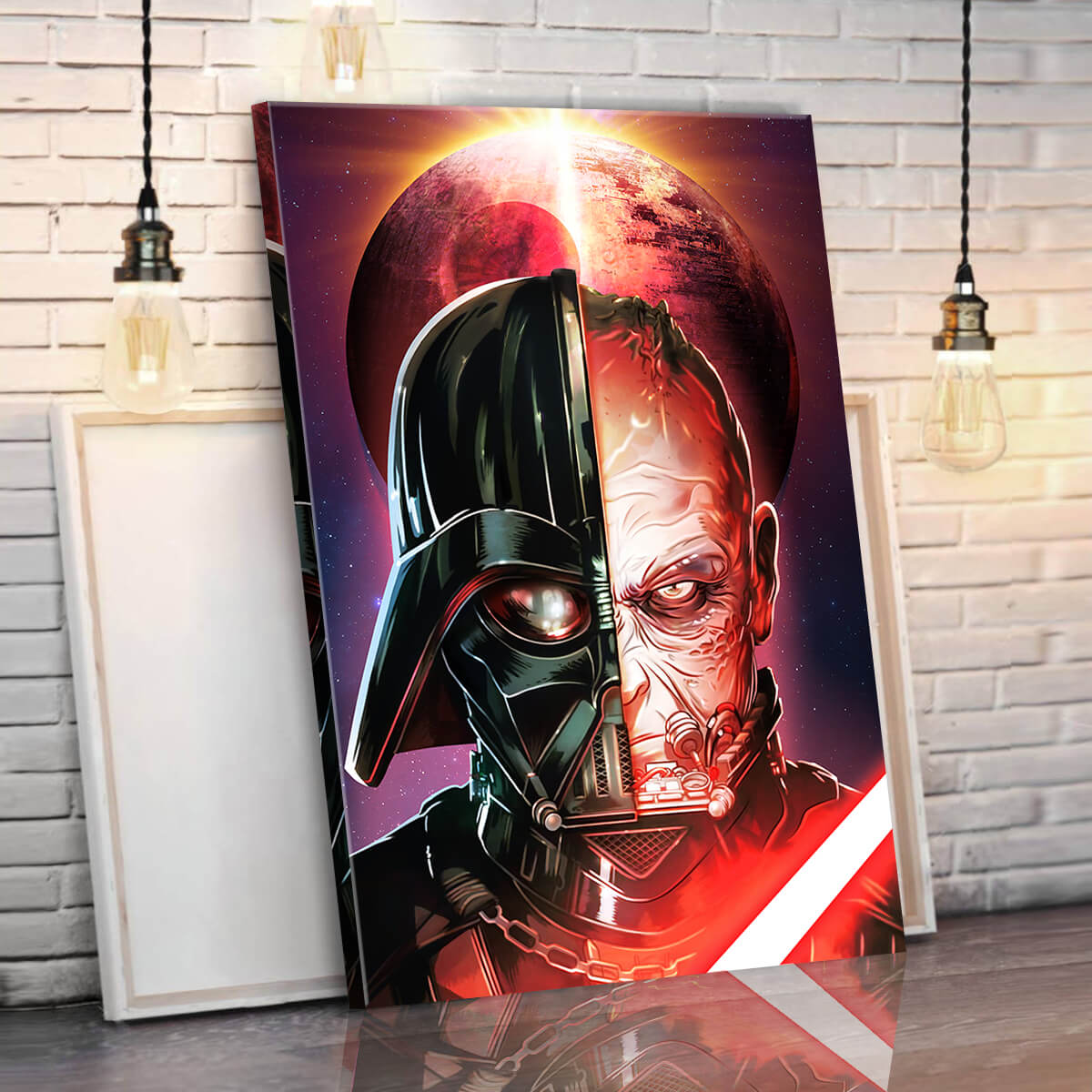 Bourgeon pot In hoeveelheid Darth Vader Double-Face Canvas Wall Art - TrendySweety