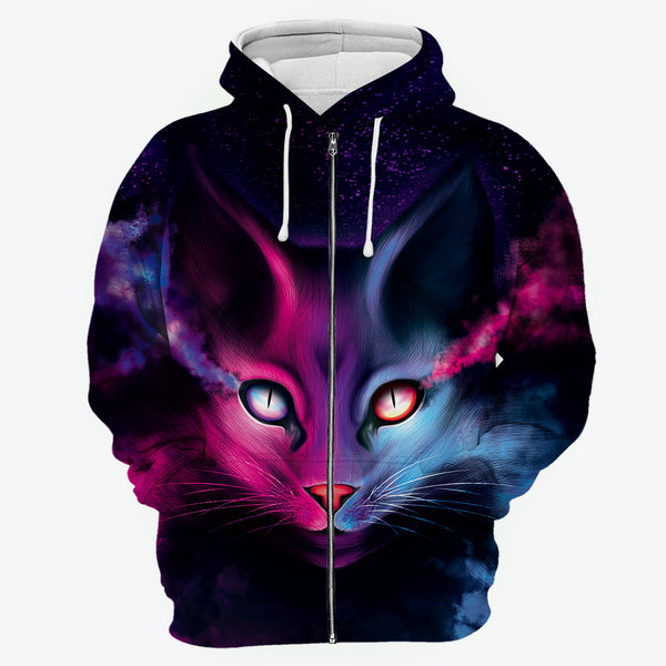 Yin Yang Cat All Over Print Hoodie - TrendySweety