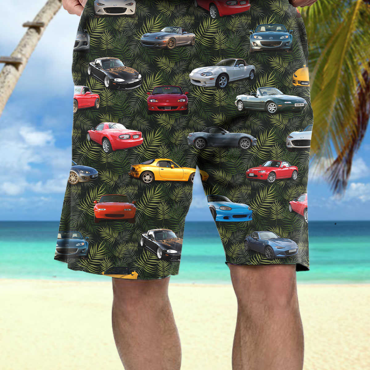 Miata Collection Art Hawaiian Shirt and Beach Short - TrendySweety