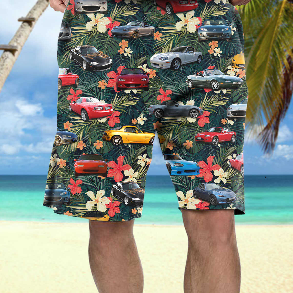 Miata Collection Art Hawaiian Shirt and Beach Short - TrendySweety