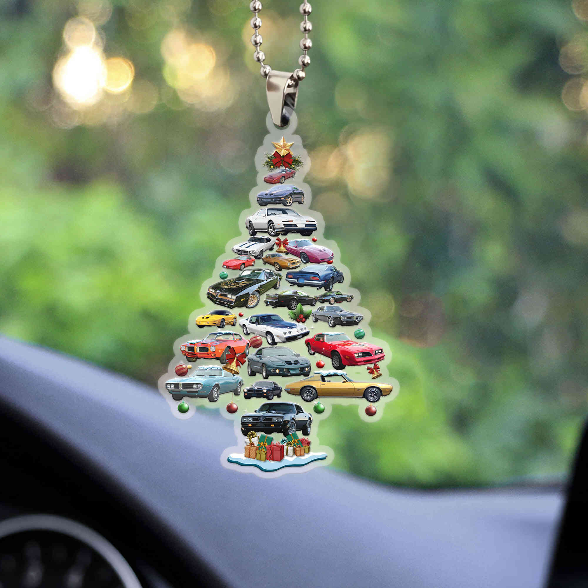 1pc Random Letter & Pom Pom Decor Car Hanging Ornament