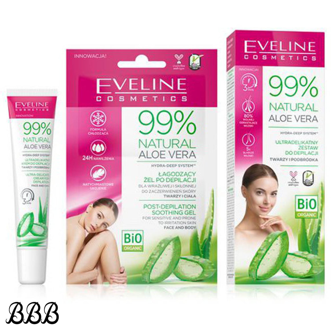 EVELINE Bio Organic 99% Natural Aloe Vera Ultra-Delicate Set For Depilation