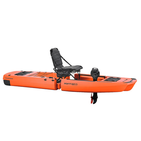 KingFisher, divisible fishing kayak with trimaran hull.