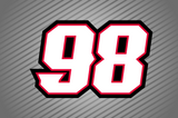 Full Colour Printed Number Decal - Ninety Eight Style