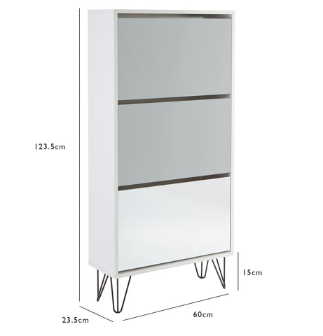 Anderson shoe cabinet - white & grey - Laura James