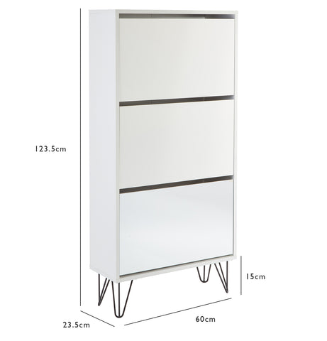 Anderson shoe cabinet - white - Laura James