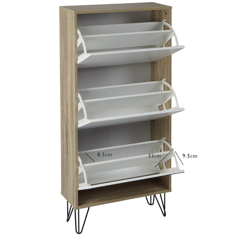 Anderson shoe cabinet - oak & white - Laura James