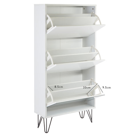 Anderson shoe cabinet - white - Laura James
