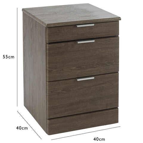 Ayla bedside table - dark oak - Laura James